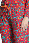 Zivame Zfun Knit Poly Pyjama Set - Tomato Puree — thumbnail 6